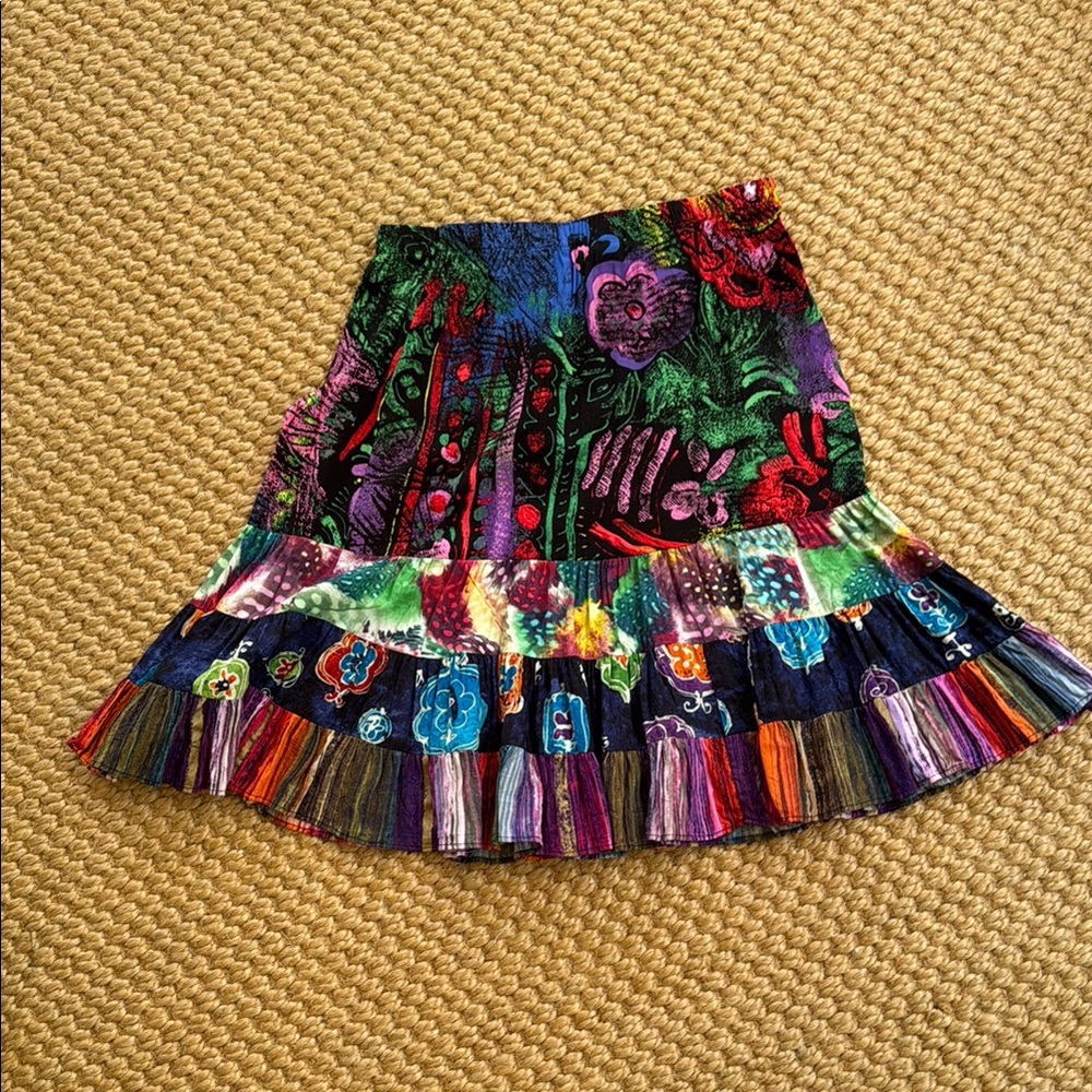 NWOT Jams World Purple Blue Bubble Mini Skirt